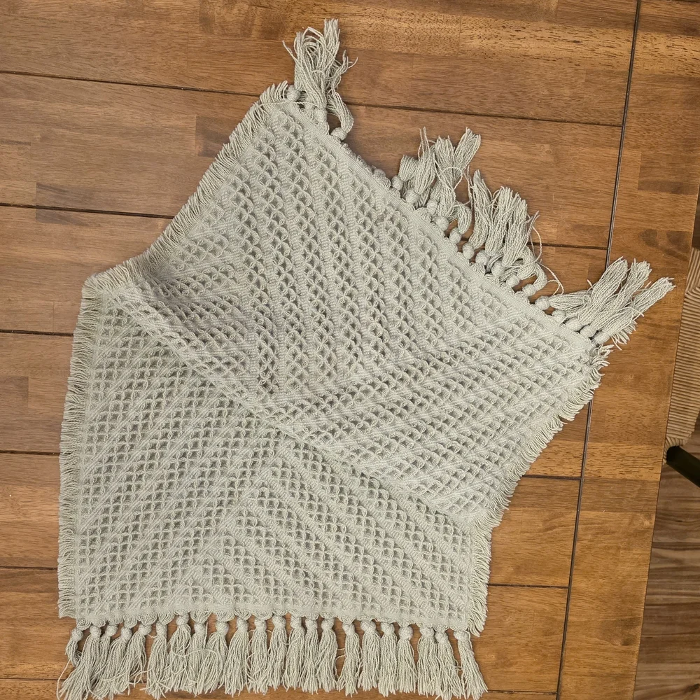 Woven Textured Throw Blanket - Cream